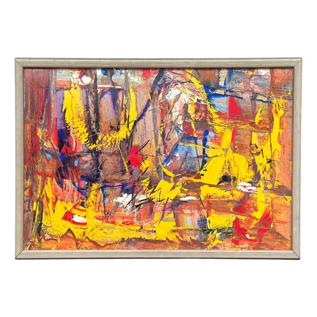 Daniel Raphaël, Komposition, 1950s, Oil on Panel, Framed For Sale