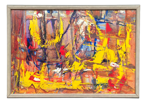 Daniel Raphaël, Komposition, 1950s, Oil on Panel, Framed