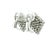 1990s Pair of Italian 18k White Gold 5 Carat Diamond Pavé Cluster Earrings For Sale - Image 16 of 18