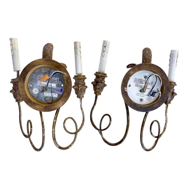 Vintage French Style Wall Sconces - a Pair For Sale - Image 10 of 13