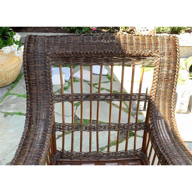 Ethan Allen Indoor/Outdoor Wicker Lounge Chair Chairish