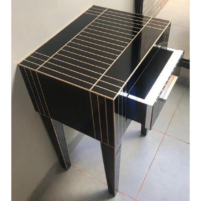 New Mirrored Nightstand in Black Mirror and Chrome, Price Per 1 Item For Sale In Miami - Image 6 of 18