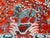 1990s Asian Square Red Golden Kirin Bats Yu Ri Edge Fabric Display Art For Sale - Image 5 of 5
