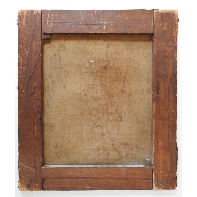 Late 19th century oil on canvas portrait painting of working man with mustache. Unsigned, this is a copy of the Robert...