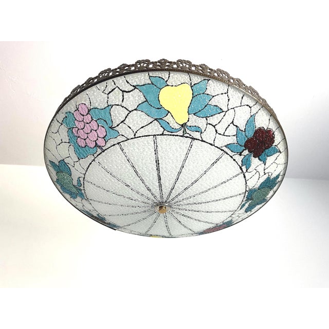 Mid Century Fruit Wheel Flush Light For Sale - Image 6 of 18