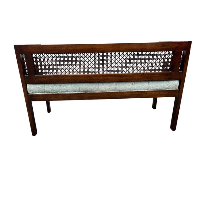 Mid Modern Cane Side Bench For Sale - Image 9 of 16