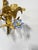 Metal Pr, French Rococo Revival Gilt Bronze Sconces With Porcelain Flowers, 19th C For Sale - Image 7 of 14