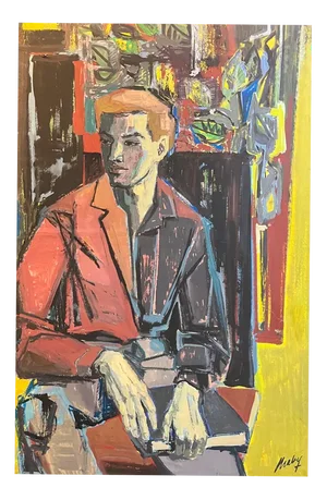 Frank Chabry, The Student, Oil on Canvas / Paper