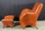 Contemporary Gerard Van Den Berg Style Leolux Cognac Leather Lounge Chair and Ottoman, Netherlands, 1990s For Sale - Image 3 of 16