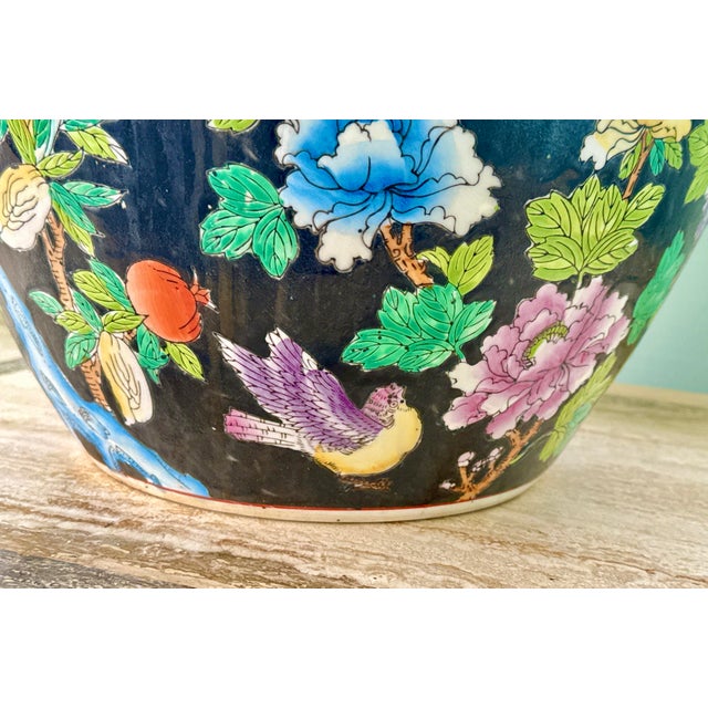 Mid 20th Century Mid 20th Century Chinese Chinoiserie Fishbowl Planter For Sale - Image 5 of 11