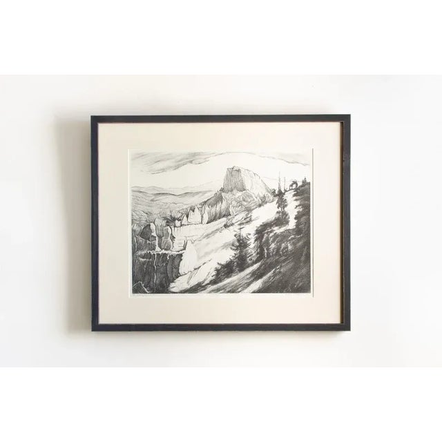 Black Antique Original Limited Edition Etching Signed by Artist Adele Watson Titled "Bryce Canyon" 1873 - 1947 For Sale - Image 8 of 8