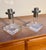 Dorothy Thorpe Very Rare Vintage C.1950's Mid-Century Modern Dorothy Thorpe Lucite Square Base Candle Holders - Pair For Sale - Image 4 of 5
