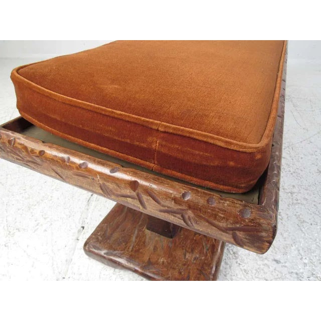 Brown Mid-Century Modern Witco Style Bench and Table For Sale - Image 8 of 10