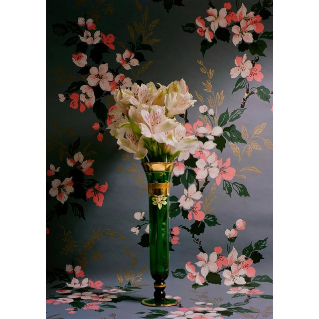 "Gray vase Lilies" is an inspiration from loving a combination of my discovery of vintage wallpapers and elegant flowers...