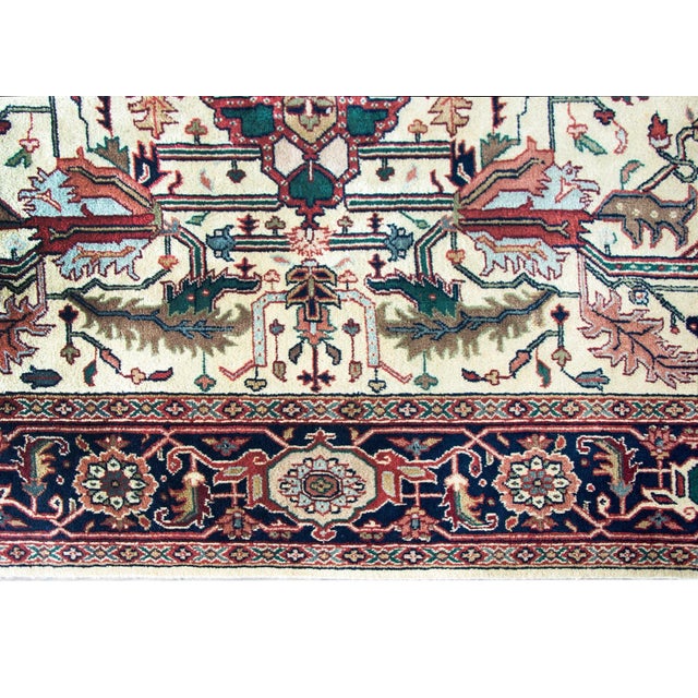 Late 20th Century Vintage Indian Heriz-Style Rug For Sale - Image 5 of 11