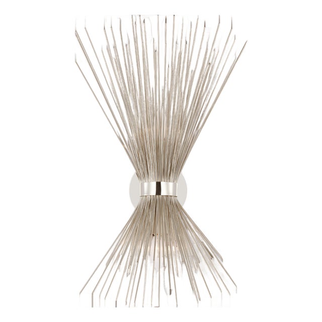 Kelly Wearstler for Visual Comfort Signature Strada Medium Sconce in Polished Nickel For Sale