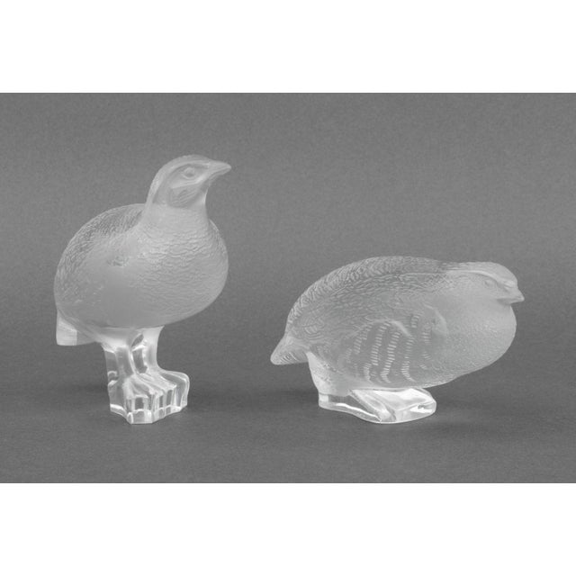 Lalique Crystal "Perdix" Sculptures, 4 For Sale - Image 11 of 15