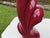 Ceramic Vintage 1980s Postmodern Cranberry Red Sculptural Wave Ceramic Table Lamps - A Pair For Sale - Image 7 of 10