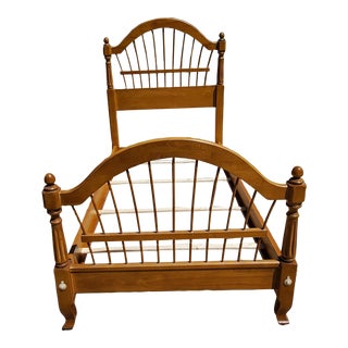 Ethan Allen Country French Wheatback Twin Bed For Sale