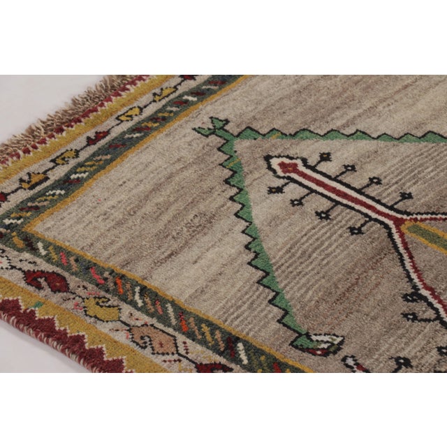 1950s Vintage Persian Gabbeh Runner, Polychromatic Geometric Patterns - Rug & Kilim For Sale - Image 5 of 10