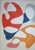 Mid-Century Modern 2026, Mid Century Modern Style, Contemporary Painting of Primary Tones and Curves, Triptych, Acrylic Paint on Watercolor Paper For Sale - Image 3 of 11