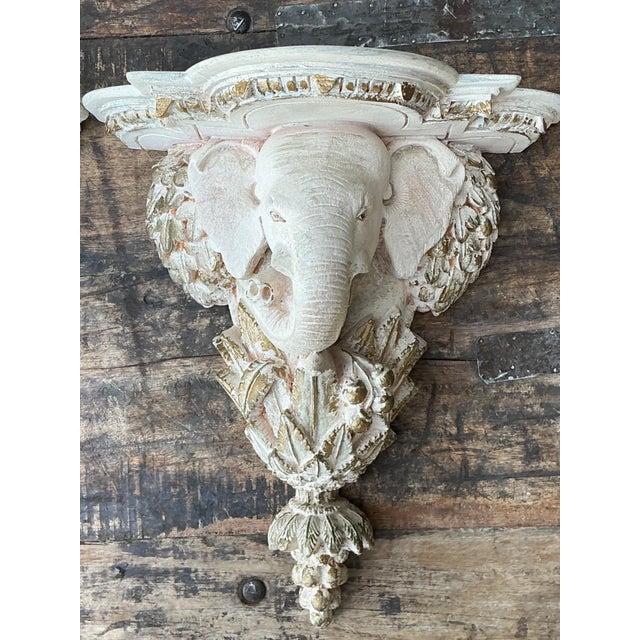 Vintage Elephant Motif Wall Brackets - A Pair For Sale - Image 10 of 15