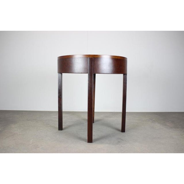 Wood Art Deco Mahogany Veneer Table, Former Czechoslovakia, 1930s For Sale - Image 7 of 12