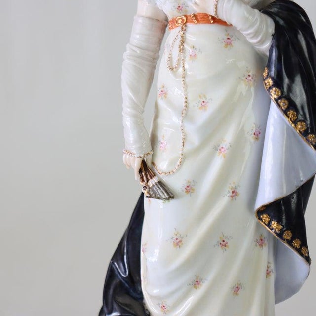American Late 19th Century Volkstedt Figure of Mary Anderson as Pauline Deschapelles in "The Lady of Lyons" For Sale - Image 3 of 9