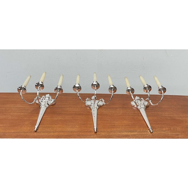 Vintage Neo-Classical Hollywood Regency Italian Sconces, Set of 3 For Sale - Image 18 of 18