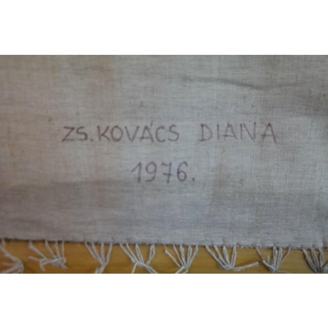 Mid-Century Wall Rug, 1976 For Sale - Image 4 of 5