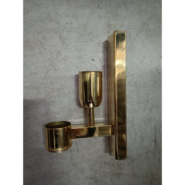 Metal Murano White and Gold Glass and Brass Wall Light, 1980 For Sale - Image 7 of 10