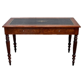 Louis Philippe Mahogany Desk, Mid 19th Century For Sale
