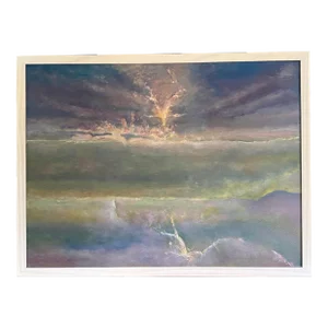 “The Awakening” Expressionist Oil Painting on Canvas by Sandra Wright , Framed