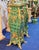 Rococo Rococo Bombe Pedestal Set of 2 – Green Accent Column With Bronze Mounts & Gold Leaf Details For Sale - Image 3 of 3
