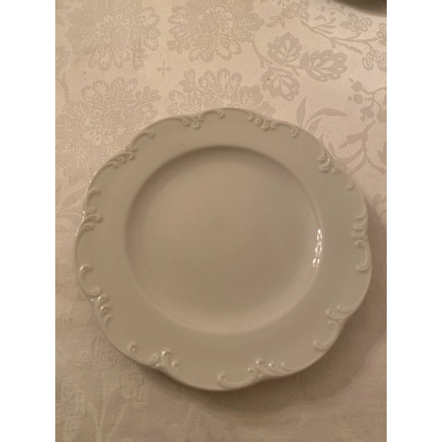Rosenthal Vintage Rosenthal Classic Rose White Monbijou Bread, Dessert, Appetizer- Set of 6 Plates Mint Condition For Sale - Image 4 of 12