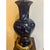 1970s Chinoiserie Cobalt Blue Porcelain Lamp - Heavy 6lb Greek Key Brass Base For Sale In San Francisco - Image 6 of 13