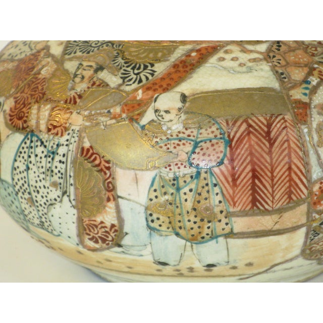 Mid 19th Century Vase SATSUMA ANTIQUE MEIJI JAPANESE KYOTO Ceramic For Sale - Image 15 of 16