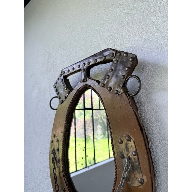 Brutalist Handcrafted Horse Mirror, 1950s For Sale - Image 13 of 18