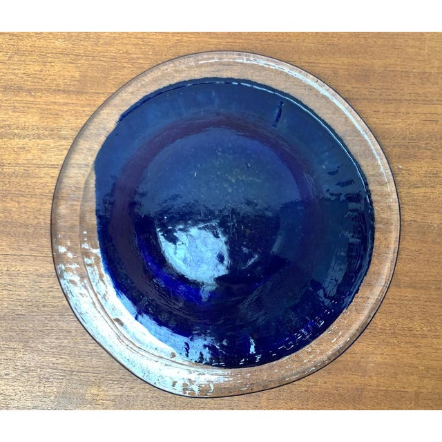 Glass Mid-Century Swedish Glass Bowl from Pukeberg Glass, 1960s For Sale - Image 7 of 18