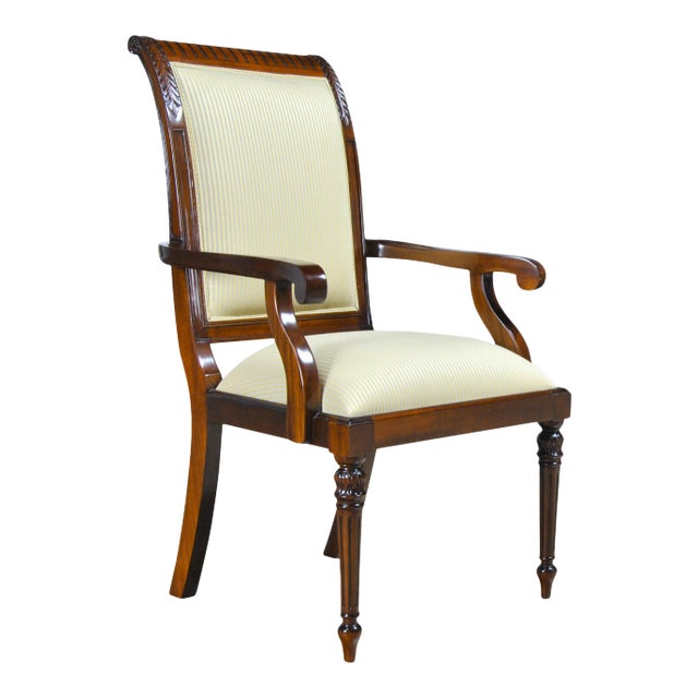Niagara Furniture Tall Back Upholstered Arm Chair For Sale