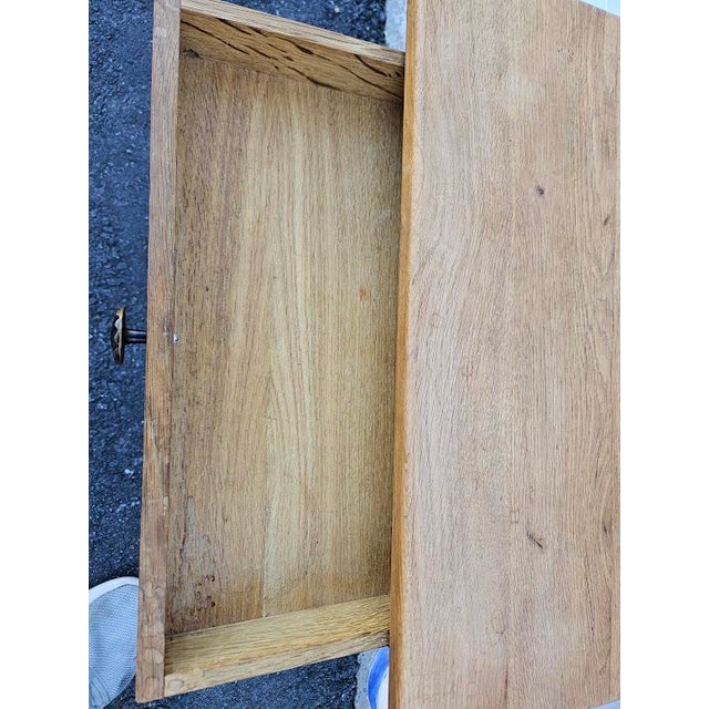 Wood 1970s Oak Side Table in the Manner of Henry Kjaernulf For Sale - Image 7 of 7