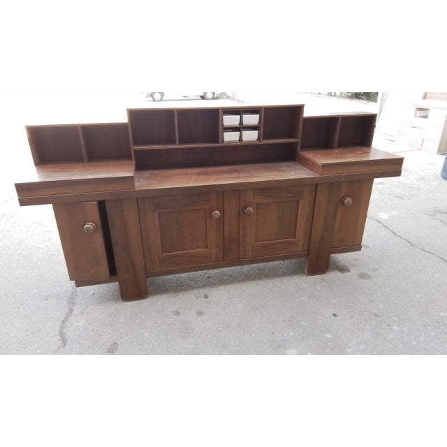 Walnut Veneered Sideboard by Silvio Coppola for Bernini, 1970s For Sale - Image 3 of 8