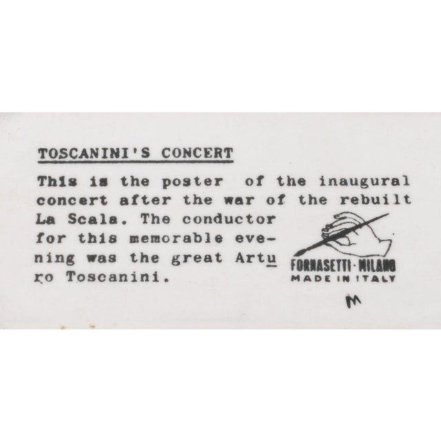Ceramic Fornasetti "Toscanini's Concert" Porcelain Tray For Sale - Image 7 of 7