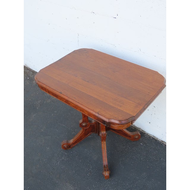Late 1800s Victorian Eastlake Carved Side Table 6883 For Sale - Image 12 of 18
