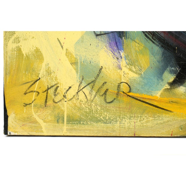 Monumental Len Steckler Abstract Mixed Media Composition For Sale In Tampa - Image 6 of 10