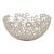 Modern Sculptural Openwork Centerpiece Bowl in Champagne Silver & Soft Pewter For Sale