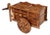 Hand Crafted Folk Art Costa Rican Oxcart Wagon Bar Cart With Intricate Marquetry For Sale