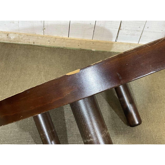 Wood Beechwood Coffee Table with Ceramic Top from Raymonde Leduc Vallauris, 1960s For Sale - Image 7 of 9