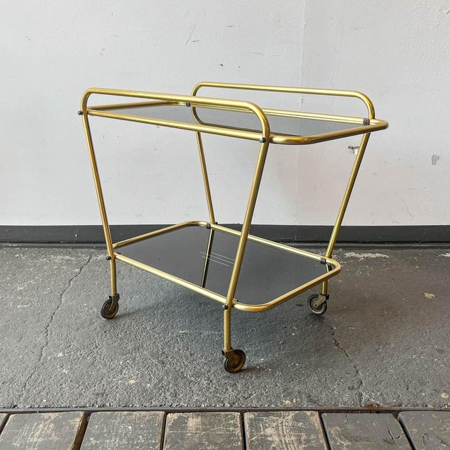Serving Trolley with Brass Frame For Sale - Image 3 of 18