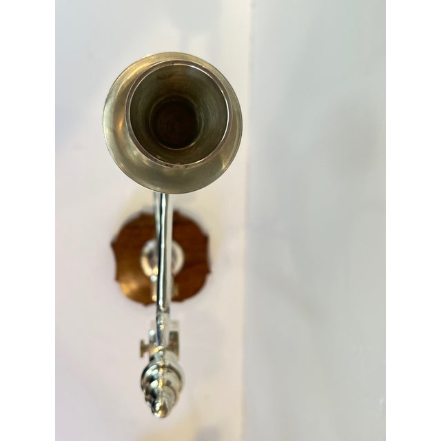 Pair of English Sheffield Plate Adjustable Candle Holders on Wood Bases-Circa 1890 For Sale - Image 11 of 12